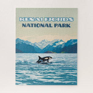 Puzzle Parc national Kenai Fjords Orca Alaska Vintage