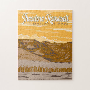 Puzzle Parc national Theodore Roosevelt Illustration Art