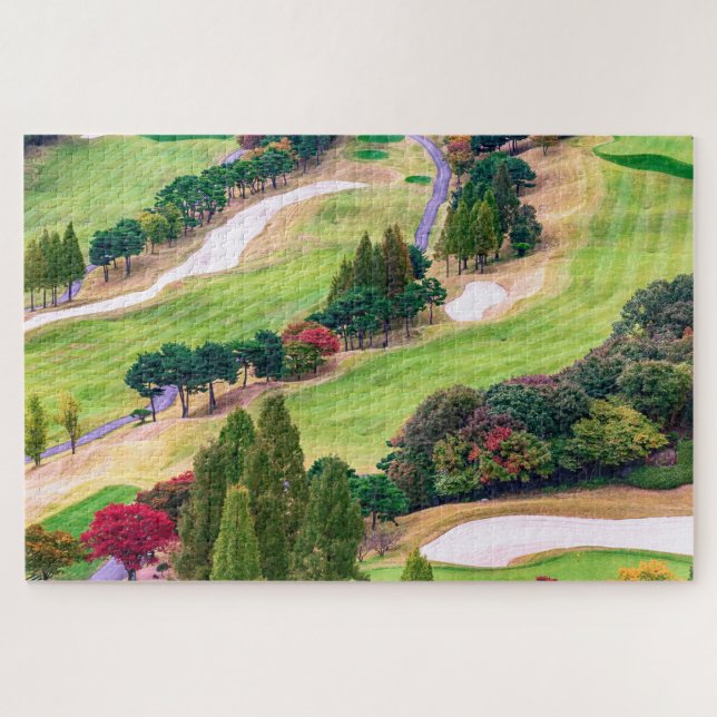 Puzzle Parcours de golf d'automne coloré (Horizontal)