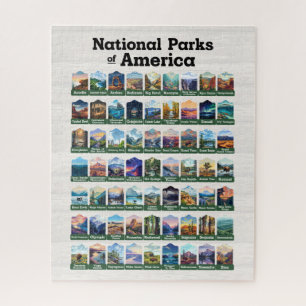Puzzle Parcs nationaux des États-Unis d'Amérique USA