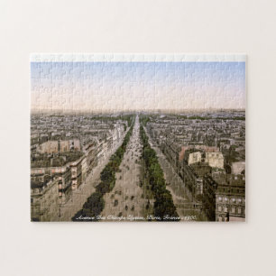 Puzzle Paris Avenue Des Champs Elysses, France c1900