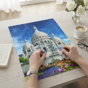 Puzzle Paris Sacre Coeur Jardin Ensoleillé