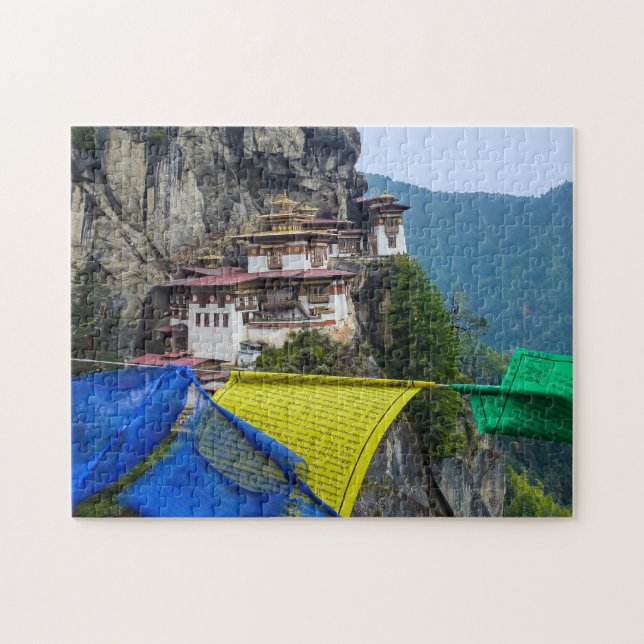 Puzzle Paro Taktsang : Le monastère du nid de tigre - Bho (Horizontal)