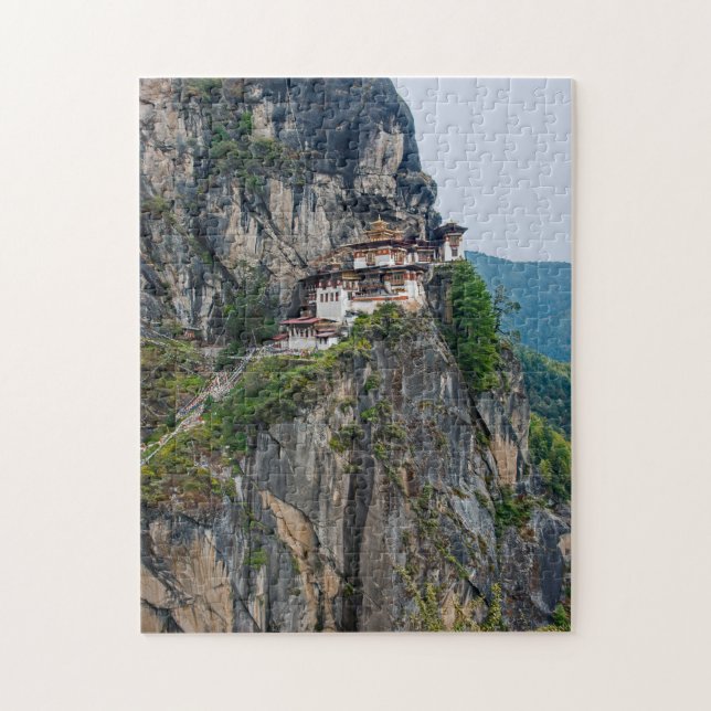 Puzzle Paro Taktsang : Le monastère du nid de tigre - Bho (Vertical)