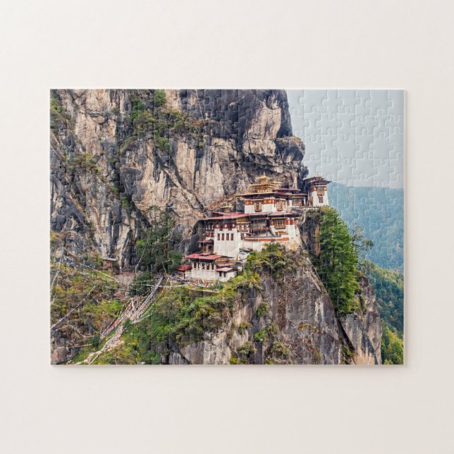 Puzzle Paro Taktsang : Le monastère du nid de tigre - Bho (Horizontal)