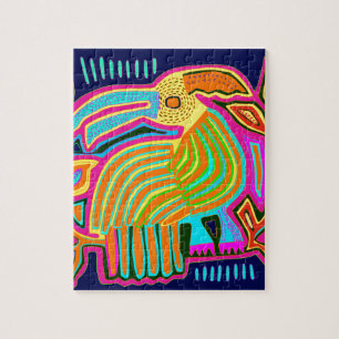 Puzzle Parrot d'art populaire tropical
