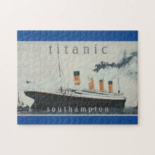 Puzzle Parti TITANIQUE Blue Vintage White Star Line Ship