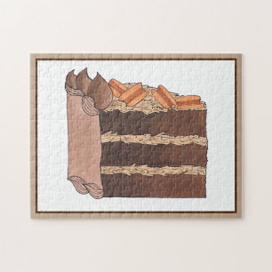 Puzzle Partie de gâteau au chocolat allemand Pièce de fêt