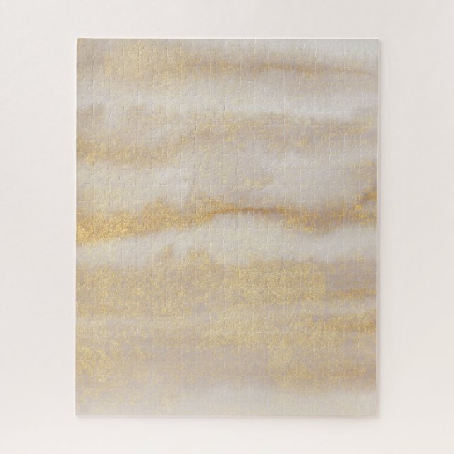 Puzzle Parties scintillant or chic Motif d'aquarelle viol (Vertical)