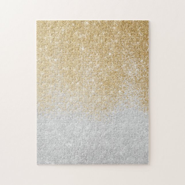 Puzzle Parties scintillant or et argent Ombre design de l (Vertical)