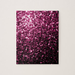 Puzzle Parties scintillant rose foncé brillant