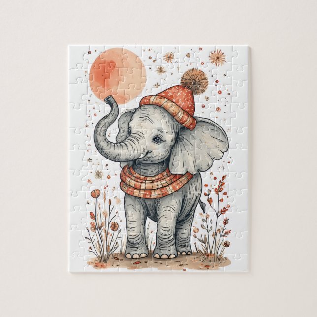Puzzle Party Elephant  (Vertical)