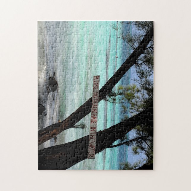 Puzzle Pas de transats dans l'eau. Grand Cayman (Vertical)