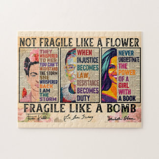 Puzzle Pas fragile comme une fleur
