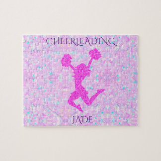 Puzzle pastel Cheerleading avec un nom personnalis