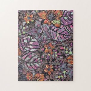 Puzzle Pastel Colours floral pattern romantic digital art