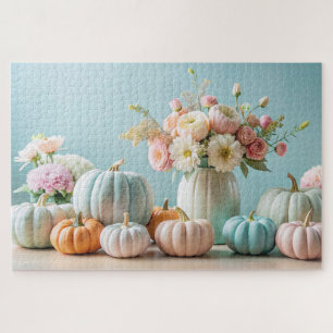 Puzzle Pastel de Thanksgiving Citrouilles et arrangement 