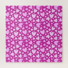 Pastel Girly Love Hearts | Rose chaud impossible