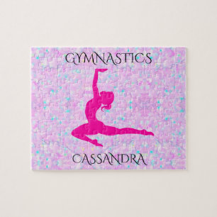 Puzzle pastel GYMNASTICS avec nom personnalisé