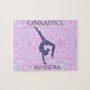 Puzzle pastel GYMNASTICS avec nom personnalisé