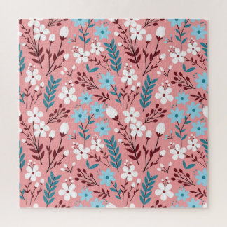 Puzzle Pastel Rose Floral Motif sans Seamless.