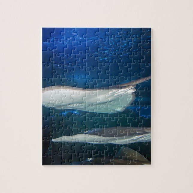 Puzzle Pastenague dans l'océan calme bleu (Vertical)