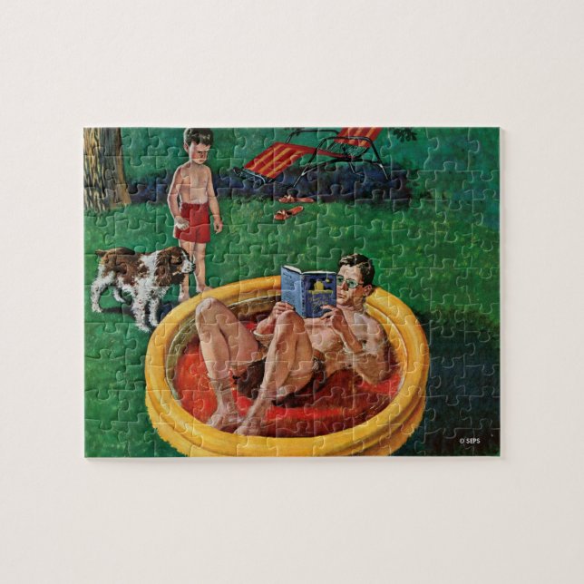 Puzzle Patauger la piscine (Horizontal)