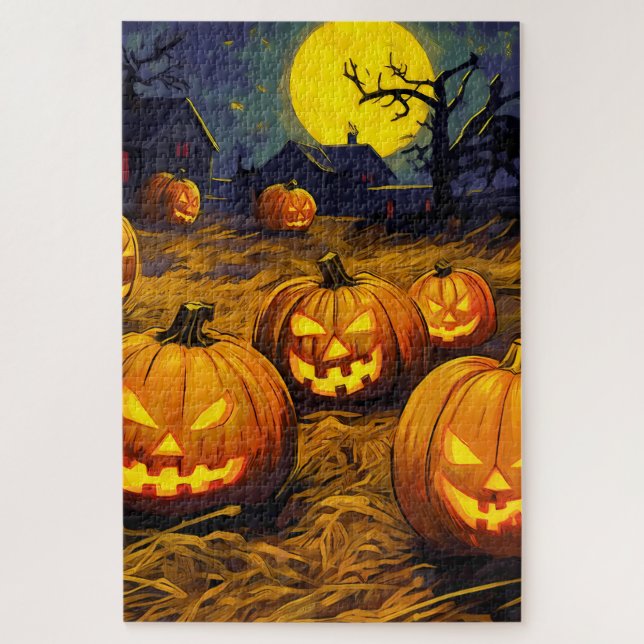 Puzzle Patch Citrouille Halloween (Vertical)