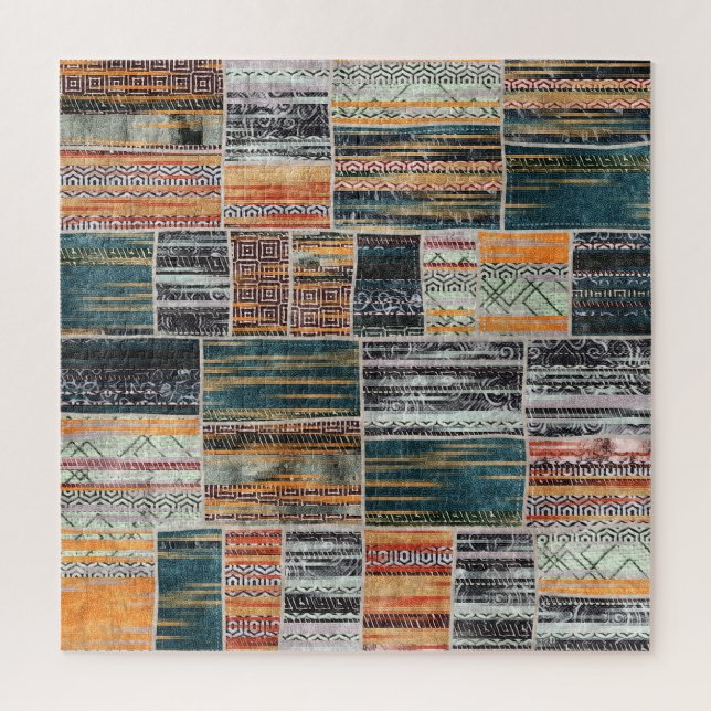 Puzzle Patchwork collage mixage, surface composée motif i (Vertical)