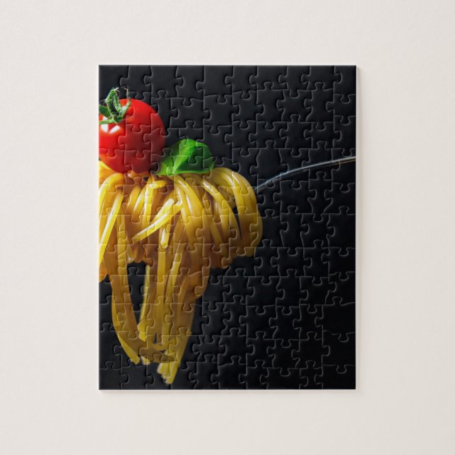 Puzzle Pâtes italiennes de spaghetti nouilles de tomate (Vertical)