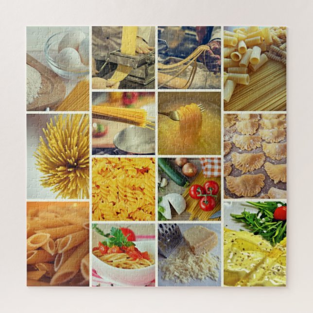 Puzzle Pâtes savoureuses Colorful Food Collage (Vertical)
