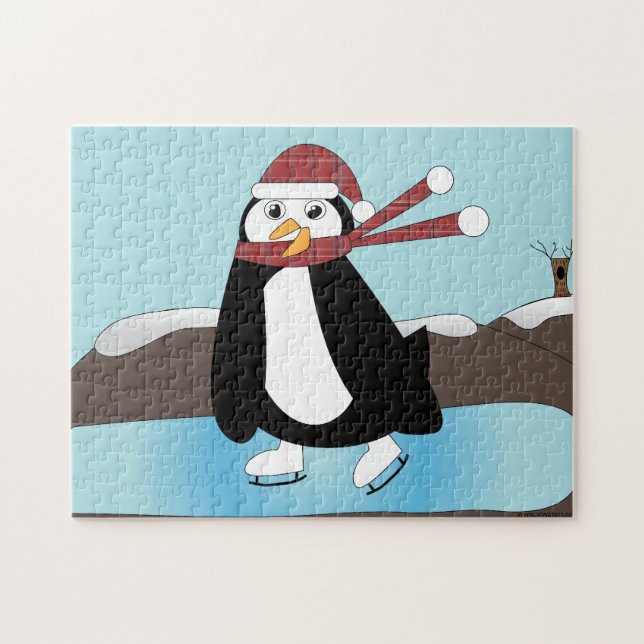 Puzzle Patinage sur glace Pingouin (Horizontal)