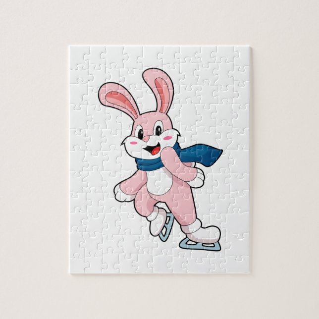 Puzzle Patinage sur glace sur lapin Patins sur glace (Vertical)