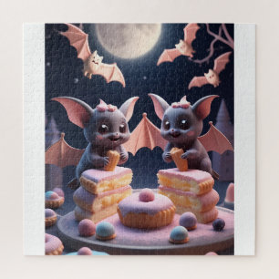 Puzzle Pâtisserie de chauves-souris douce et effrayante