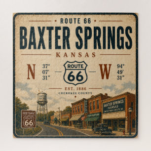 Puzzle Patrimoine de la route 66 historique du Kansas