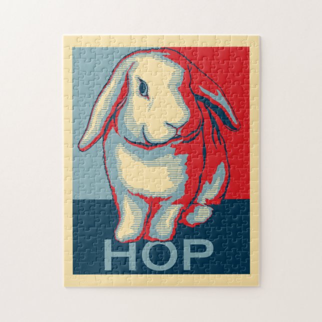 Puzzle patriotique de lapin (Vertical)