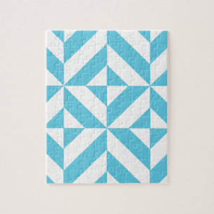 Puzzle Patters de Ocean Blue Geometric Deco