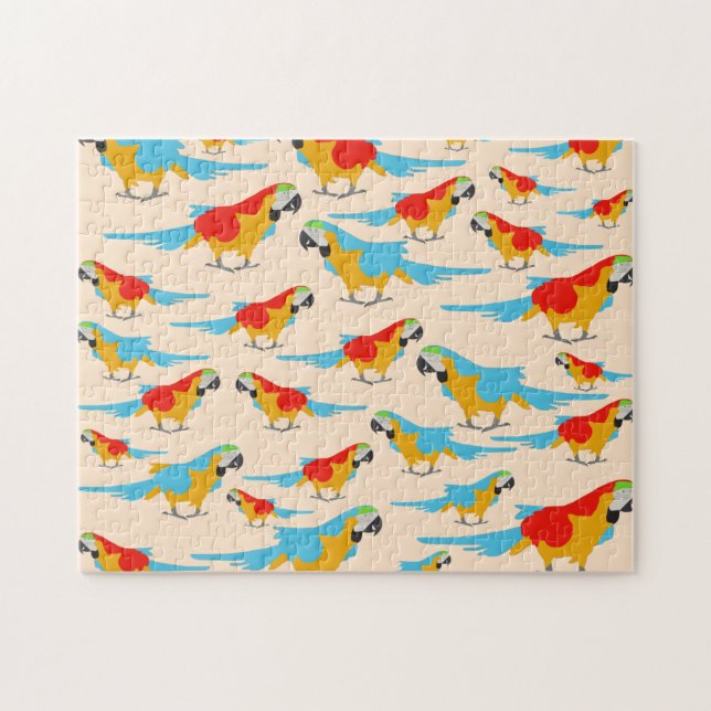 Puzzle Patters du Colorful Tropical Macaw (Horizontal)