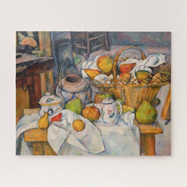 Puzzle Paul Cezanne - La vie morte avec panier (Horizontal)
