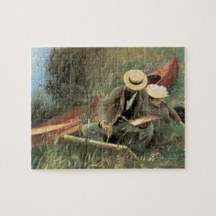 Puzzle Paul Helleu Sketting with His Wife par JS Sargent