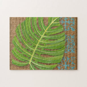 Puzzle Paume d'impression de bloc sur l'arrière - plan en