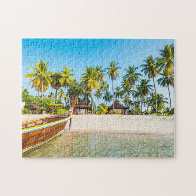 Puzzle Pavillons sur la plage | Ko Mook, Thaïlande (Horizontal)