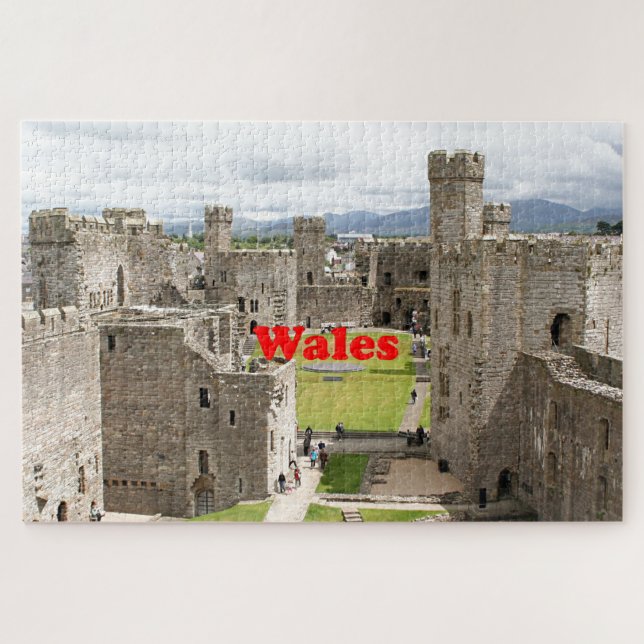 Puzzle Pays de Galles : Caernarfon Castle, Royaume-Uni (Horizontal)