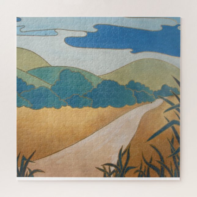 Puzzle Paysage abstrait art contemporain (Horizontal)
