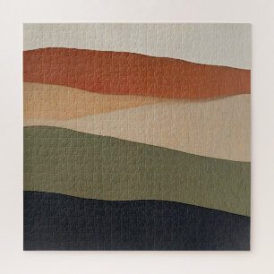 Puzzle Paysage Abstrait Couches Terreux