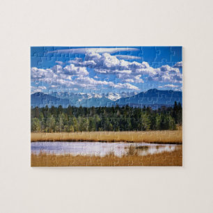Puzzle Paysage alpin de montagnes pittoresques