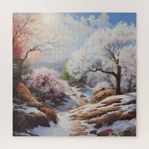 Puzzle Paysage au début du printemps