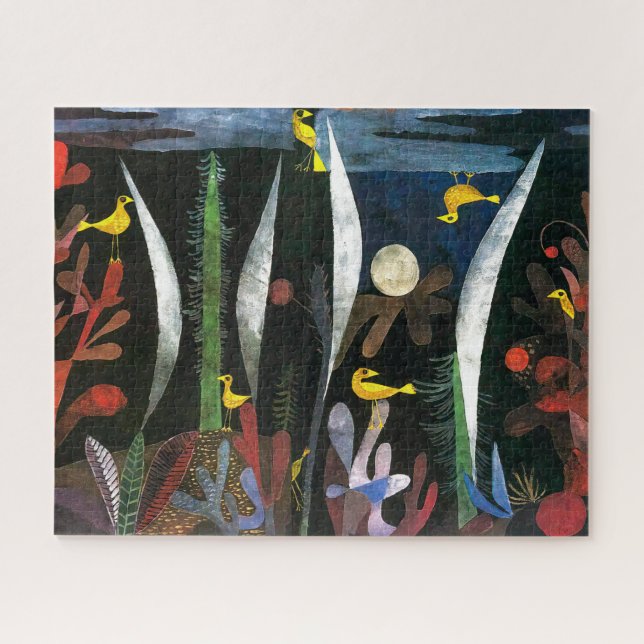 Puzzle Paysage aux oiseaux jaunes | Paul Klee | (Horizontal)