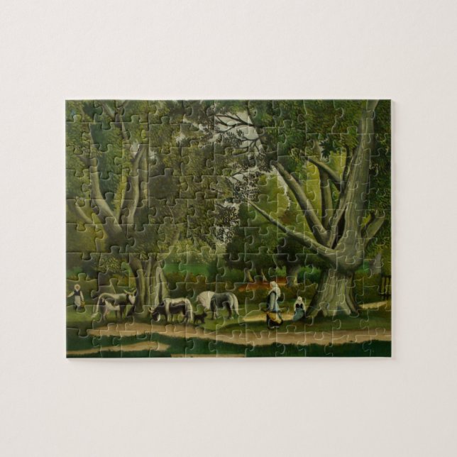 Puzzle Paysage avec des laitières par Henri Rousseau (Horizontal)