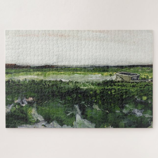 Puzzle Paysage avec Wheelbarrow Vincent Van Gogh (Horizontal)